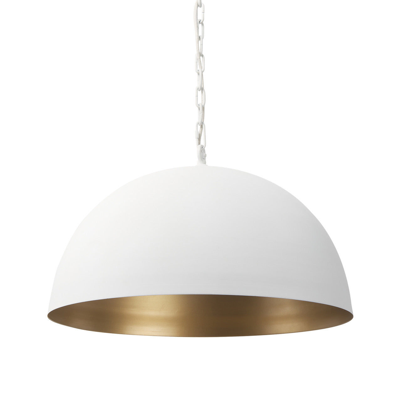 Juniper 24" Round White Dome Pendant Light