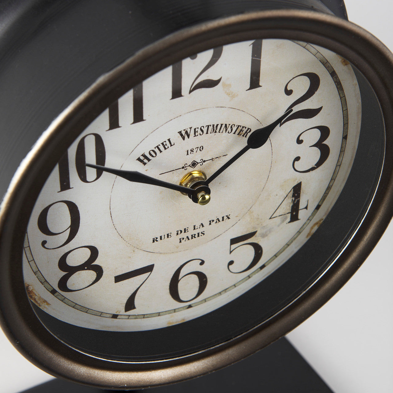 Taxz Metallic Brown Metal Hanging Table Clock | Zin Home
