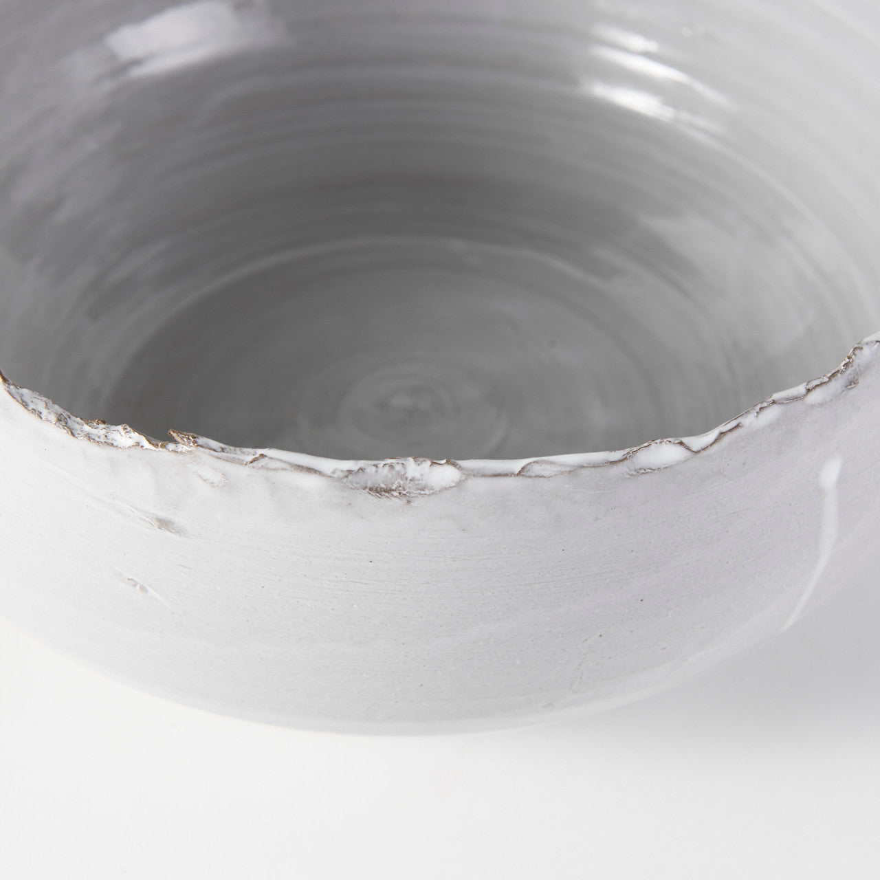 Larsen 13L x 13W White Ceramic Large Decorative Bowl