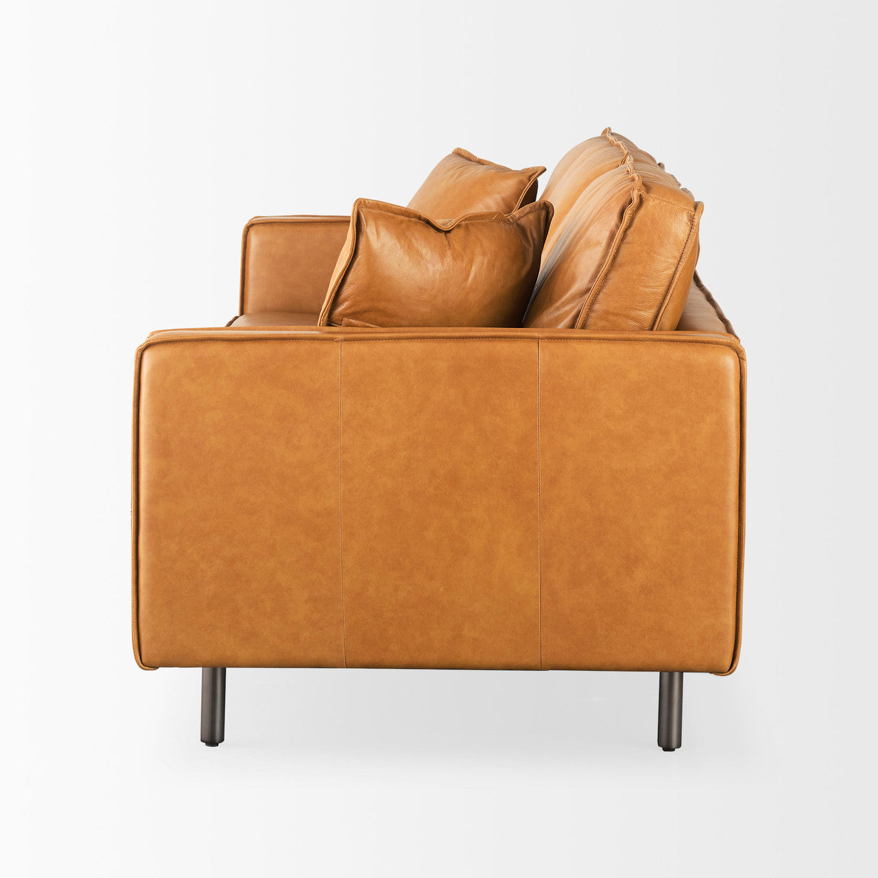 D'Arcy 88.0L x 37.0W x 34.0H Tan Leather Sofa