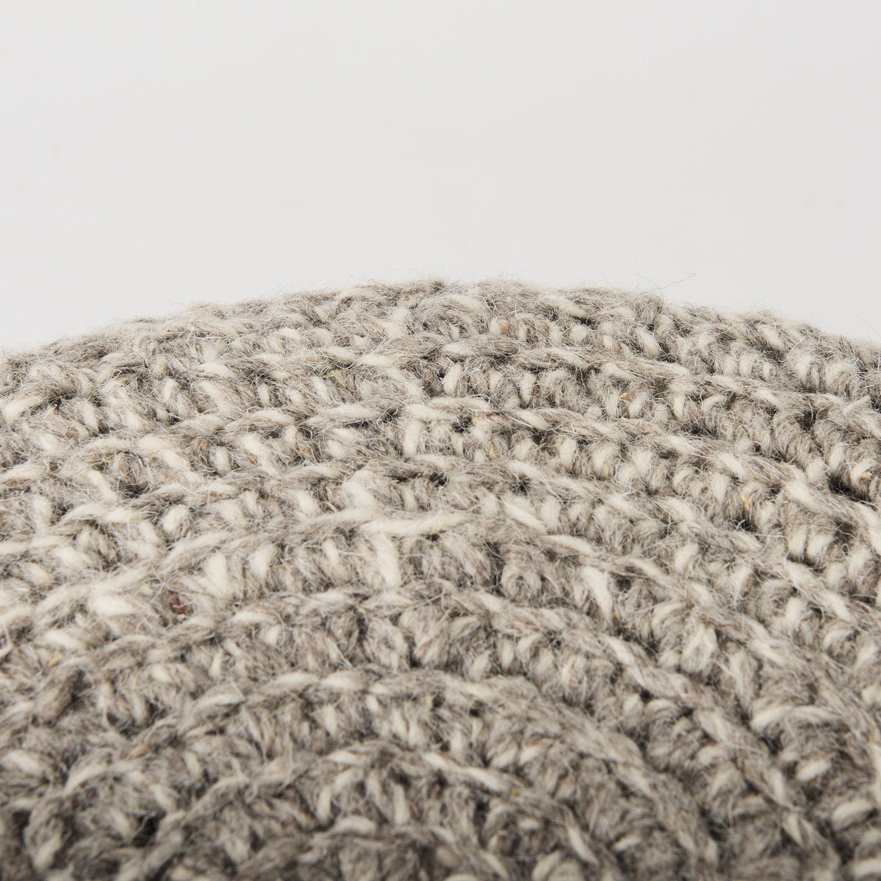 Bina 19.0L x 19.0W x 15.0H Taupe 4 Legged Wool Stool