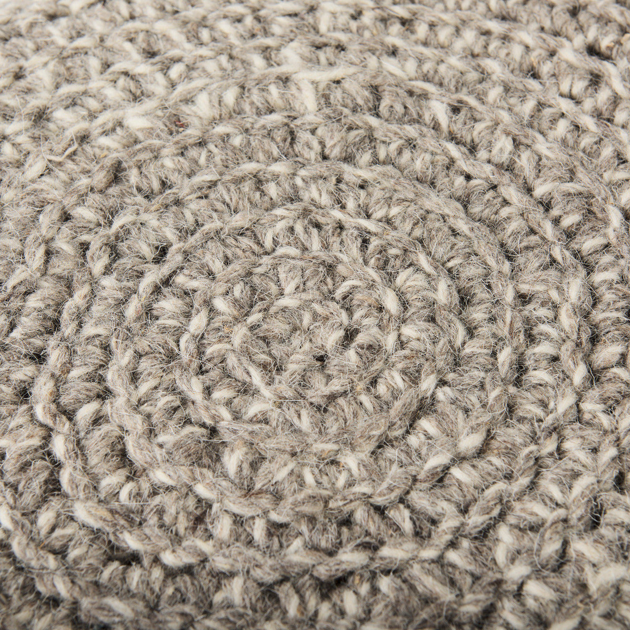 Bina 19.0L x 19.0W x 15.0H Taupe 4 Legged Wool Stool