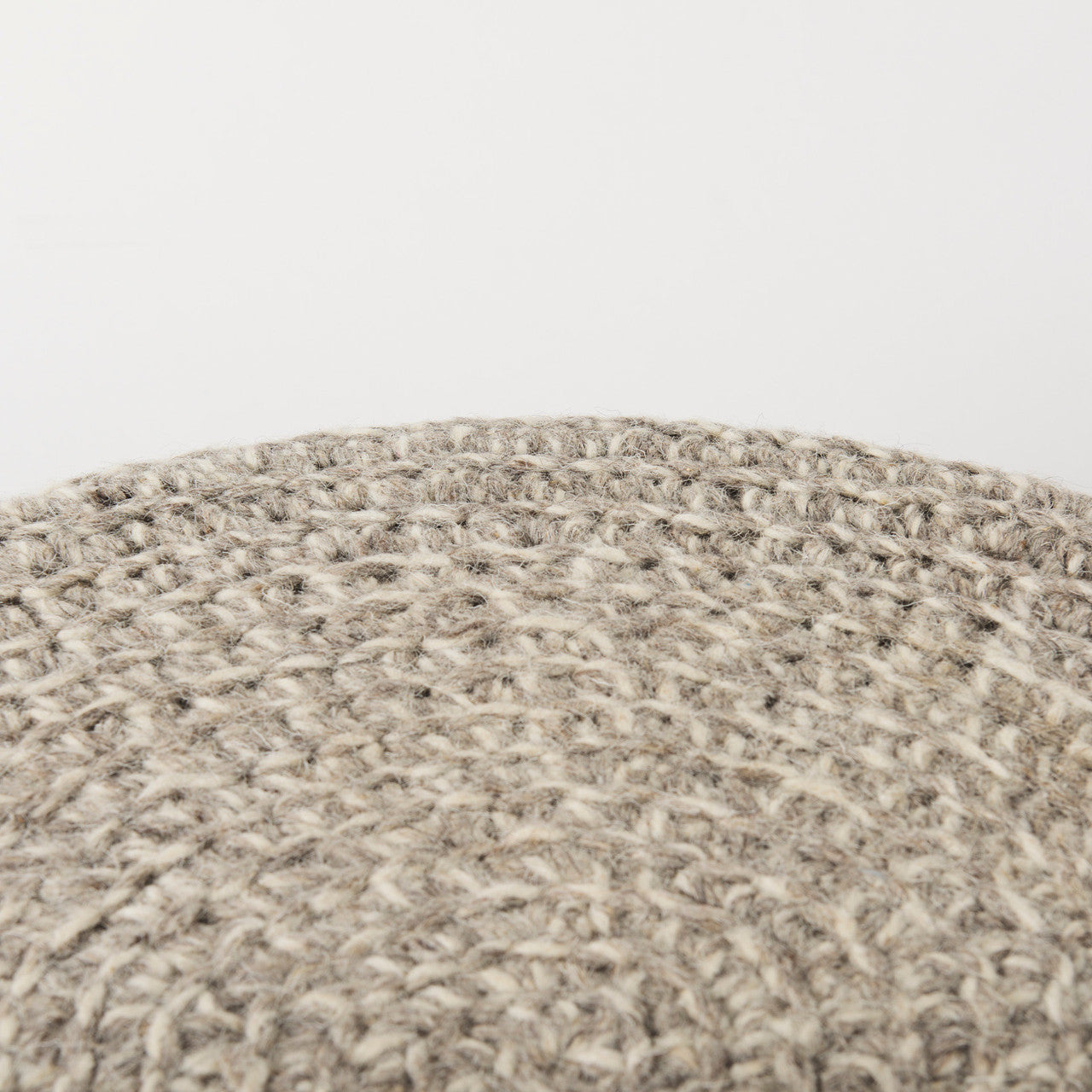 Bina  24.0L x 24.0W x 14.0H Light Gray 4 Legged Wool Stool
