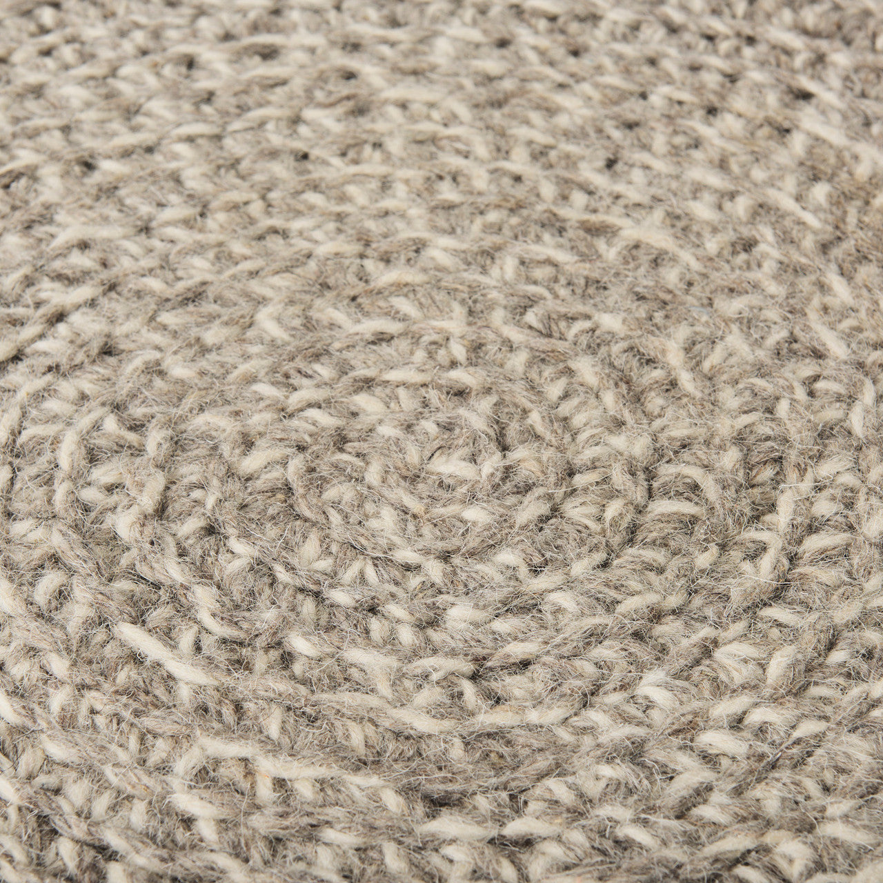 Bina  24.0L x 24.0W x 14.0H Light Gray 4 Legged Wool Stool