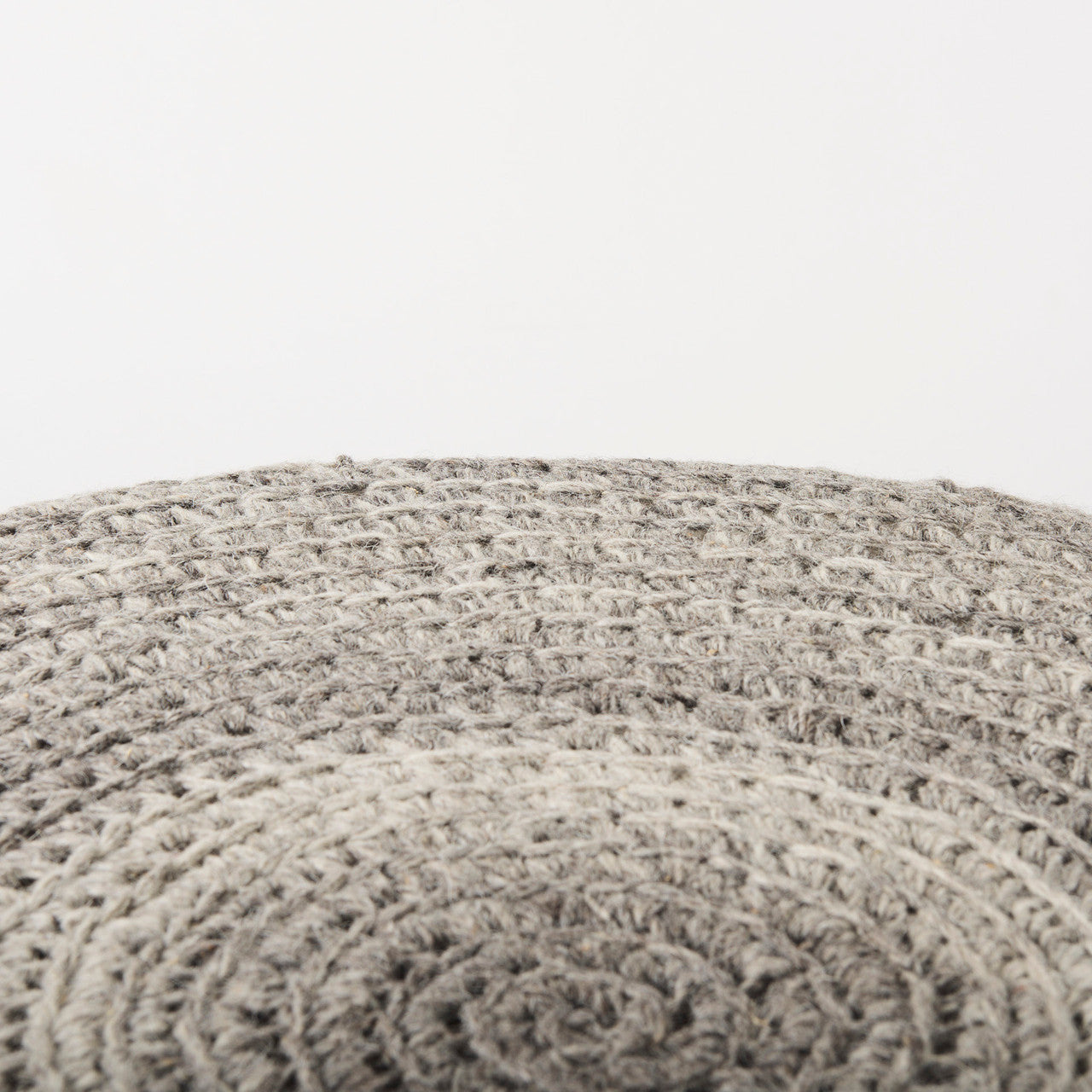 Bina 30.0L x 30.0W x 15.0H Dark Gray 4 Legged Wool Stool