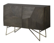 Darwin Dark Brown Wood 2 Door Accent Cabinet