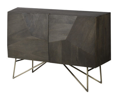 Darwin Dark Brown Wood 2 Door Accent Cabinet