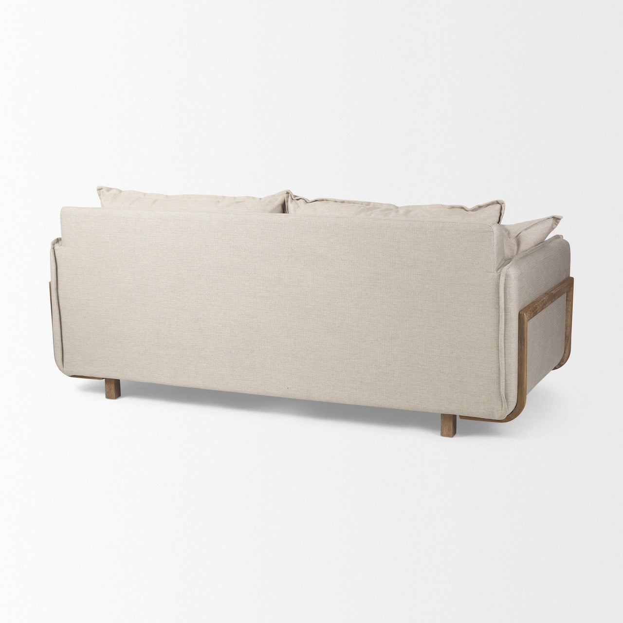 Roy I 84" Beige Upholstered Three Seater Sofa