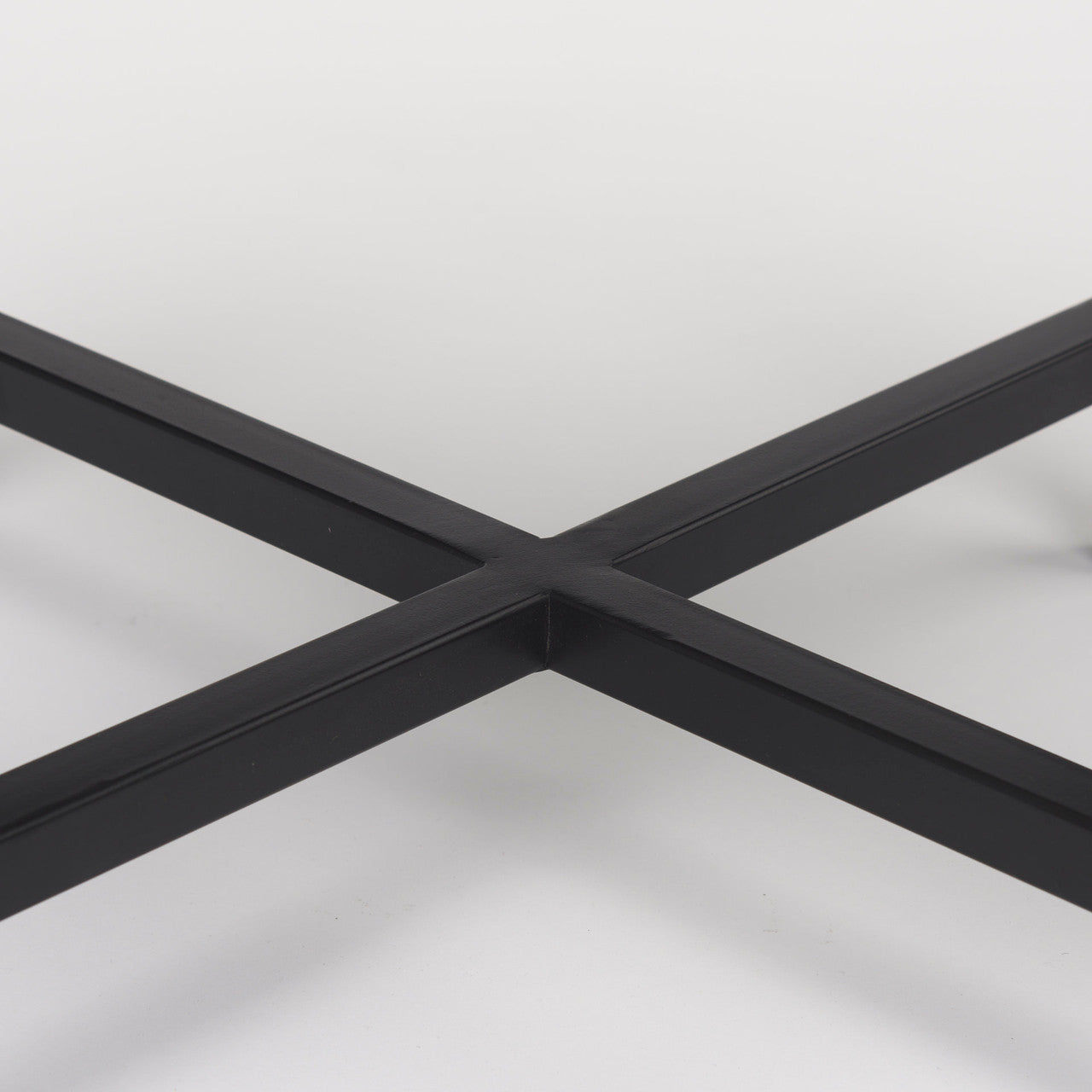 Lucas III (Set of 2) 15L x 15W; 12L x 12W White Marble W/Black Iron Frame Accent Tables