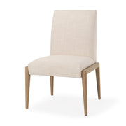Palisades Cream Upholstery w/ Solid Wood Armless Dining Chair