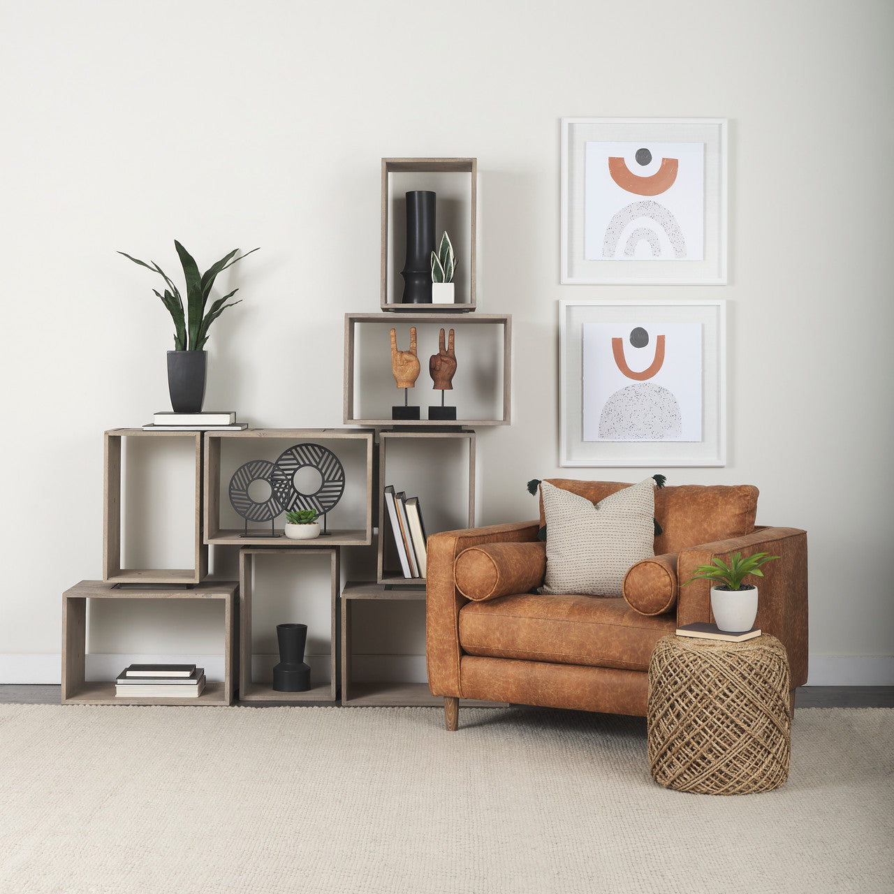 Micra 11.0L x 3.0W x 13.4H Matte Black Metal Decorative Object on a Stand
