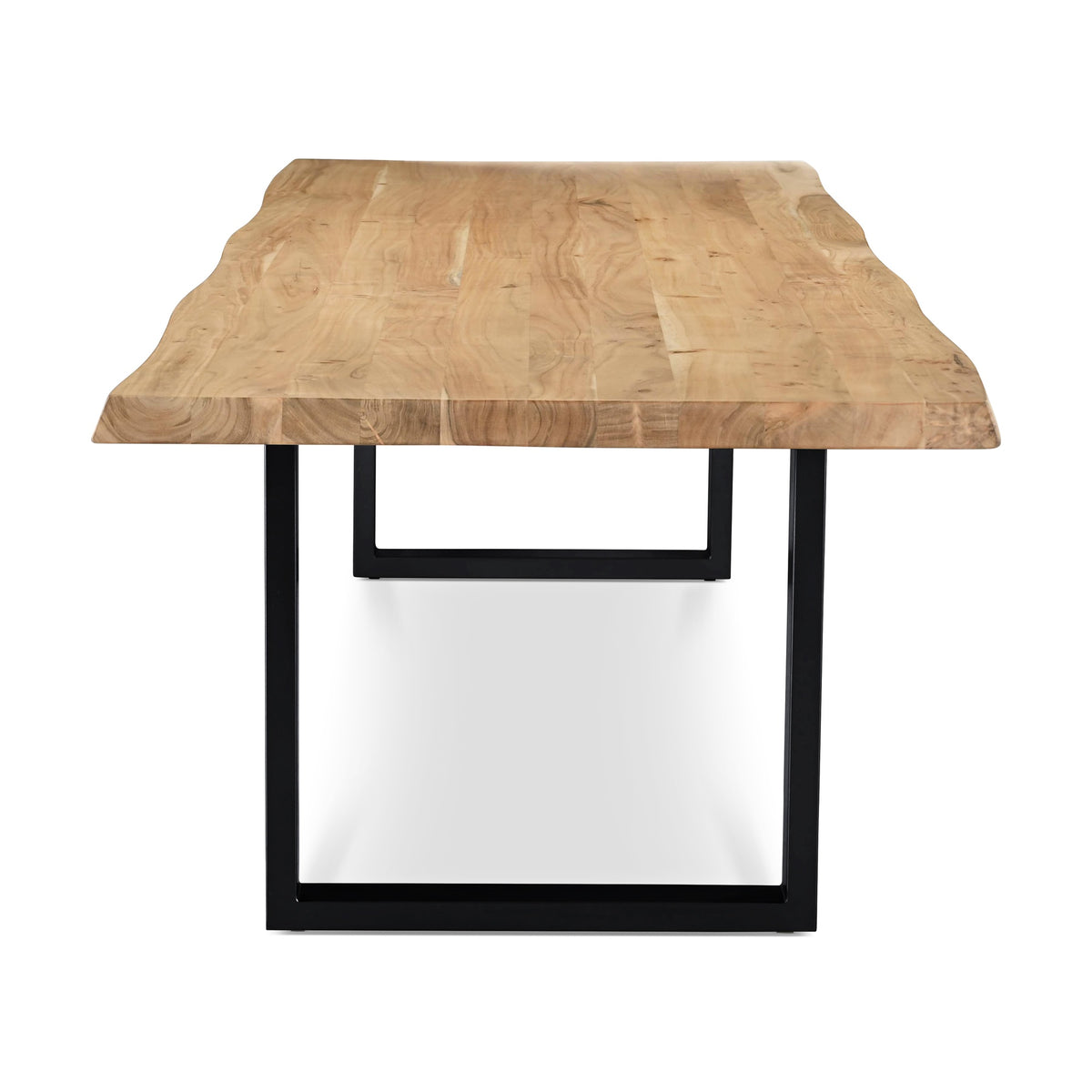 Brooks Dining Table U Base 40" x 116" Teak Top - Black Base by Urbia - detail 3