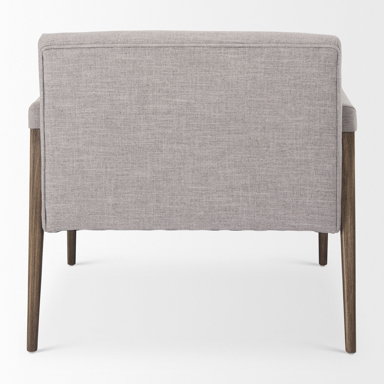 Palisades Gray Fabric w/ Brown Wood Frame Accent Chair