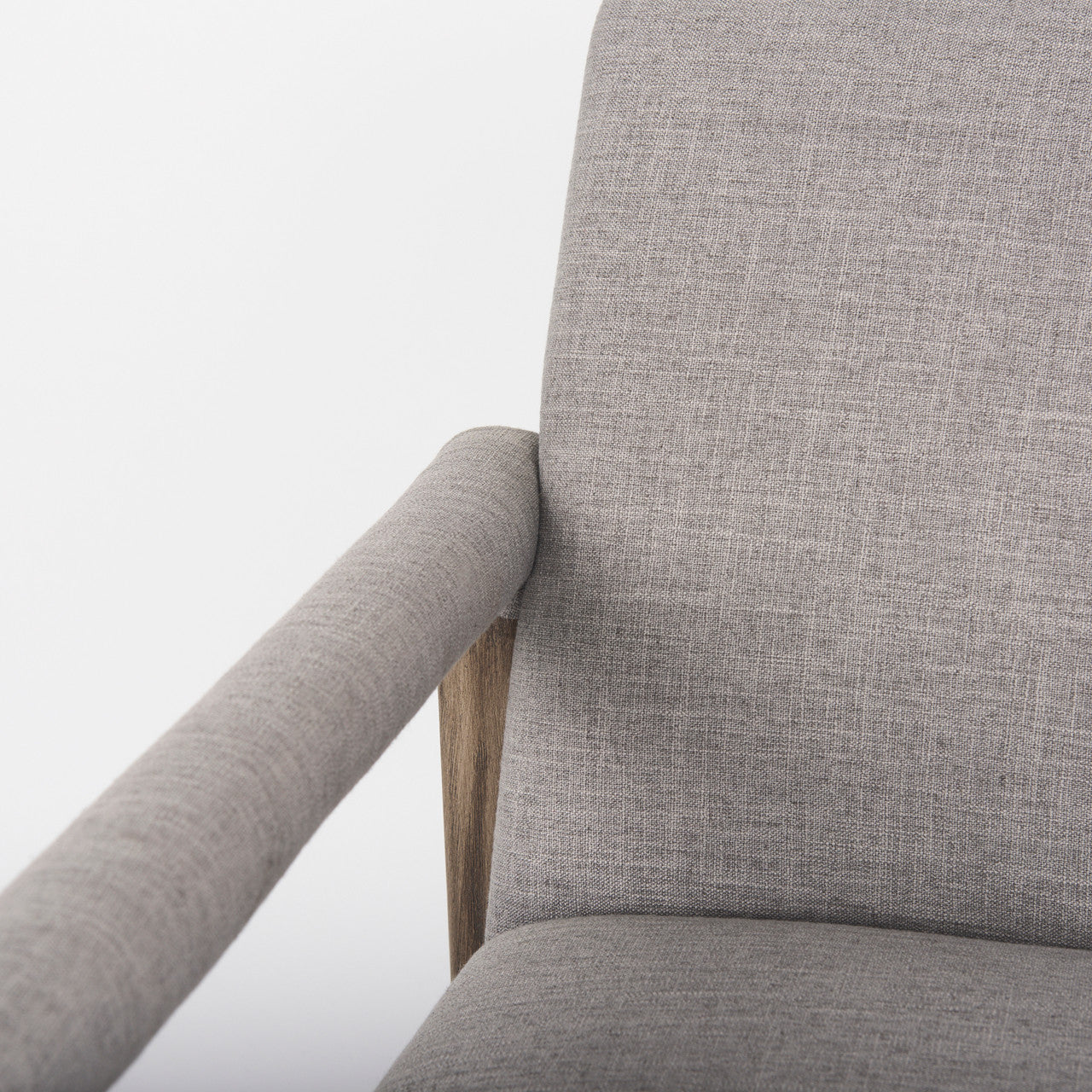 Palisades Gray Fabric w/ Brown Wood Frame Accent Chair