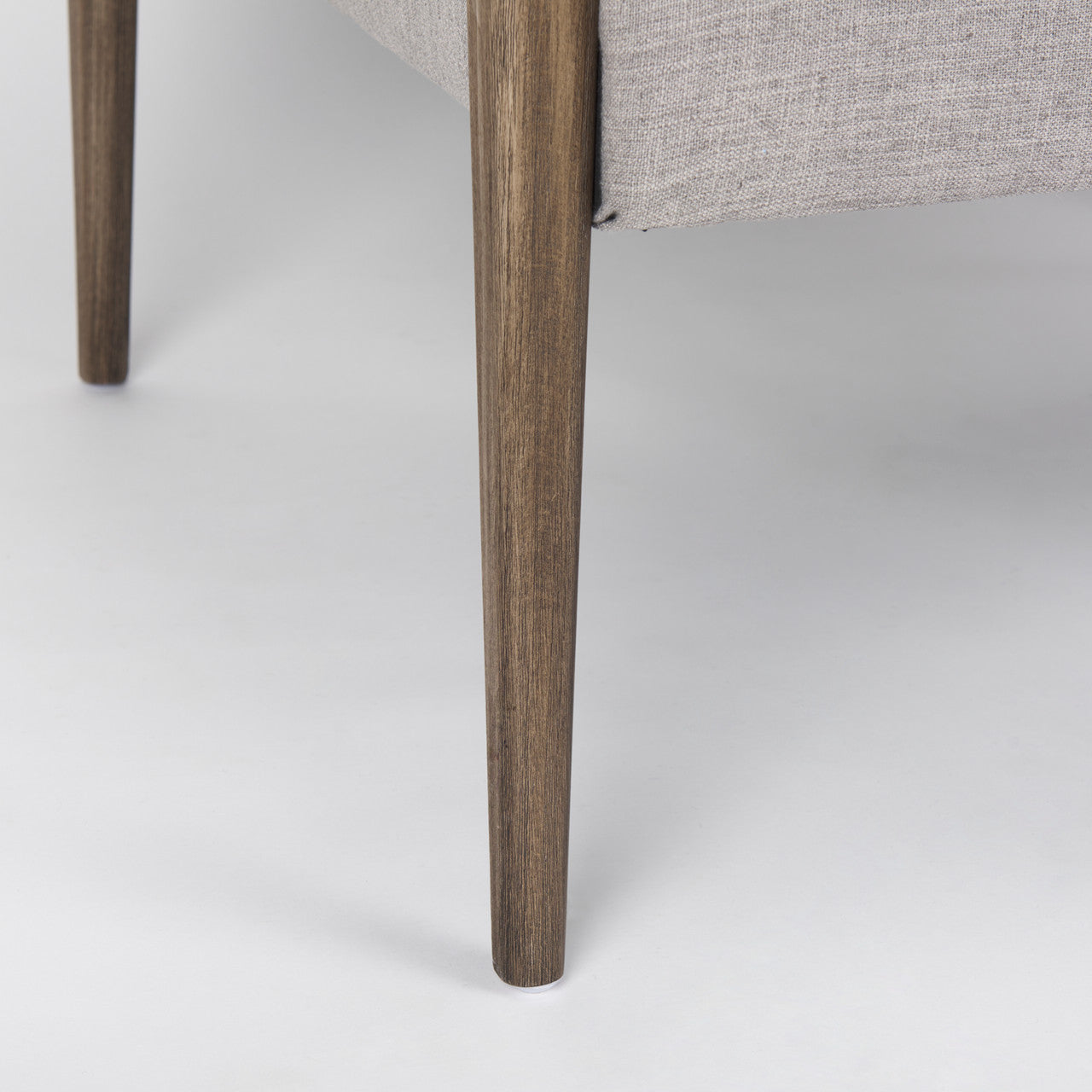 Palisades Gray Fabric w/ Brown Wood Frame Accent Chair