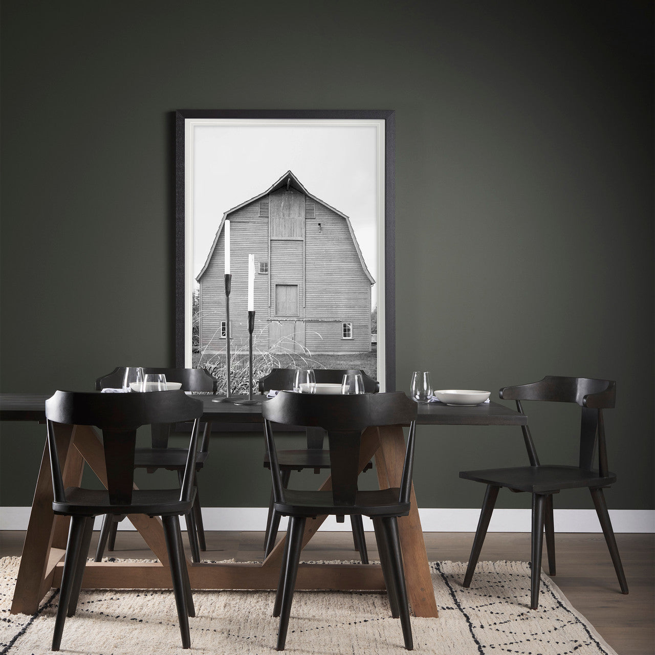 Levit (Large) Black Table Candle Holder