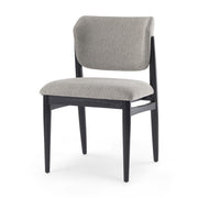 Cline  20.9L x 23.0W x 31.9H Gray Fabric W/Black Wood Dining Chair