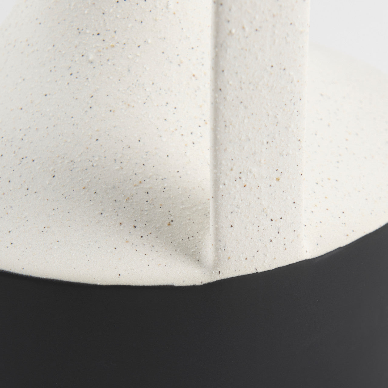 Burton 13.1H Large White and Black Ceramic Jug Vase