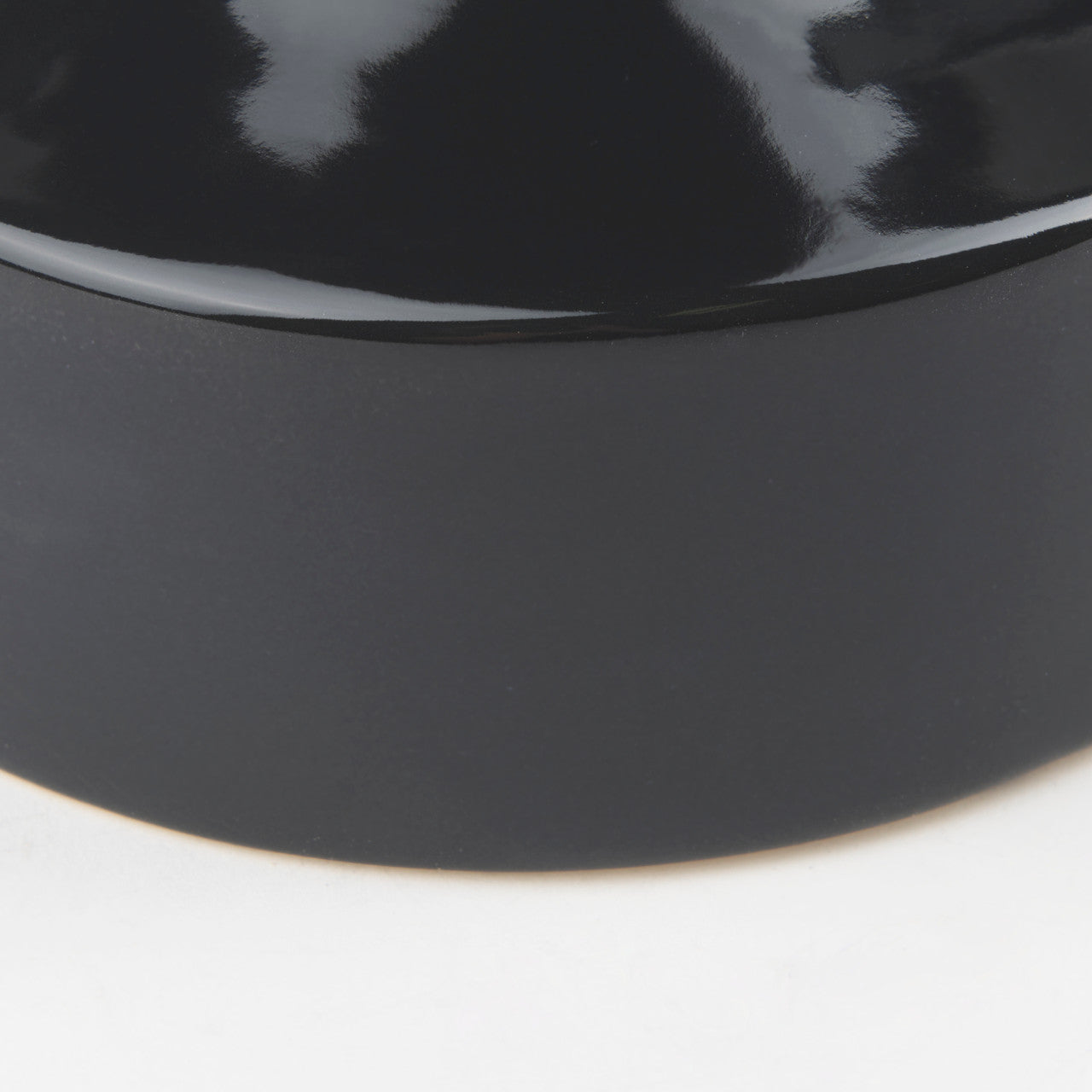 Burton 8.3H Small Glossy and Matte Black Ceramic Jug Vase