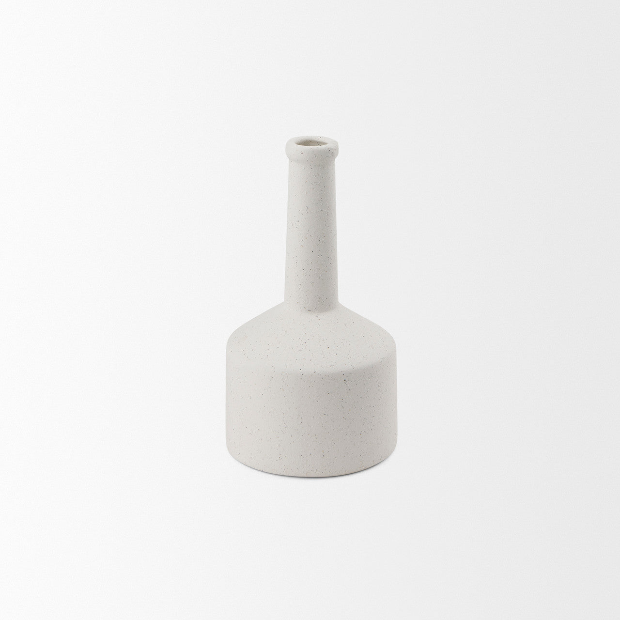Burton 10.8H Small White Ceramic Jug Vase