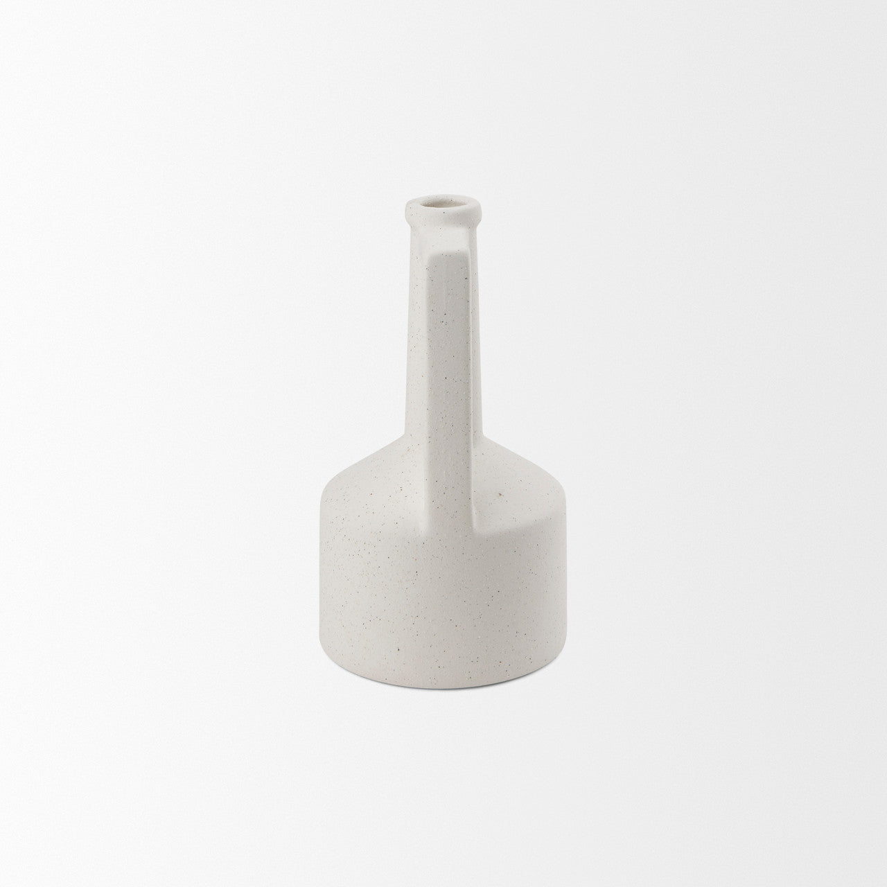 Burton 10.8H Small White Ceramic Jug Vase