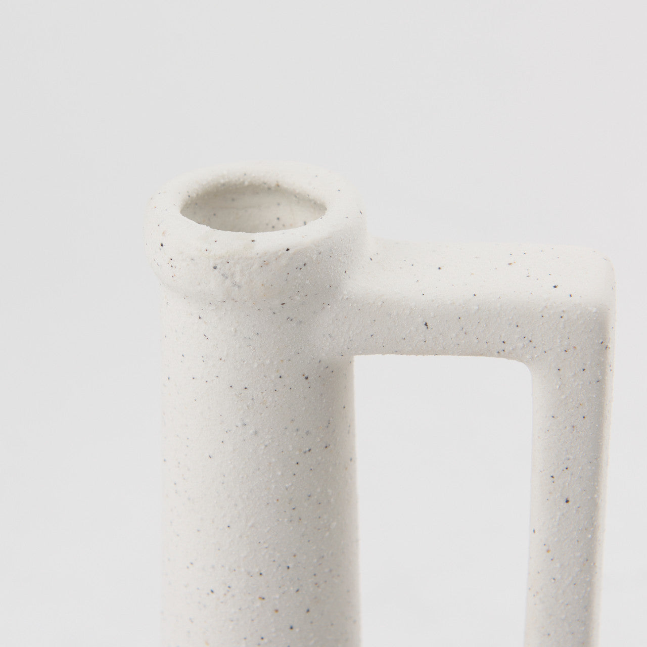 Burton 10.8H Small White Ceramic Jug Vase
