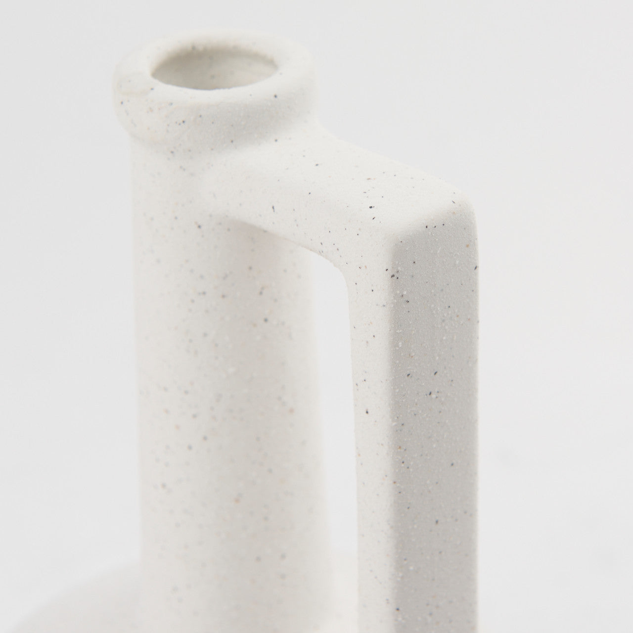 Burton 10.8H Small White Ceramic Jug Vase