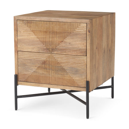 Cairo Wood 2 Drawer Accent table