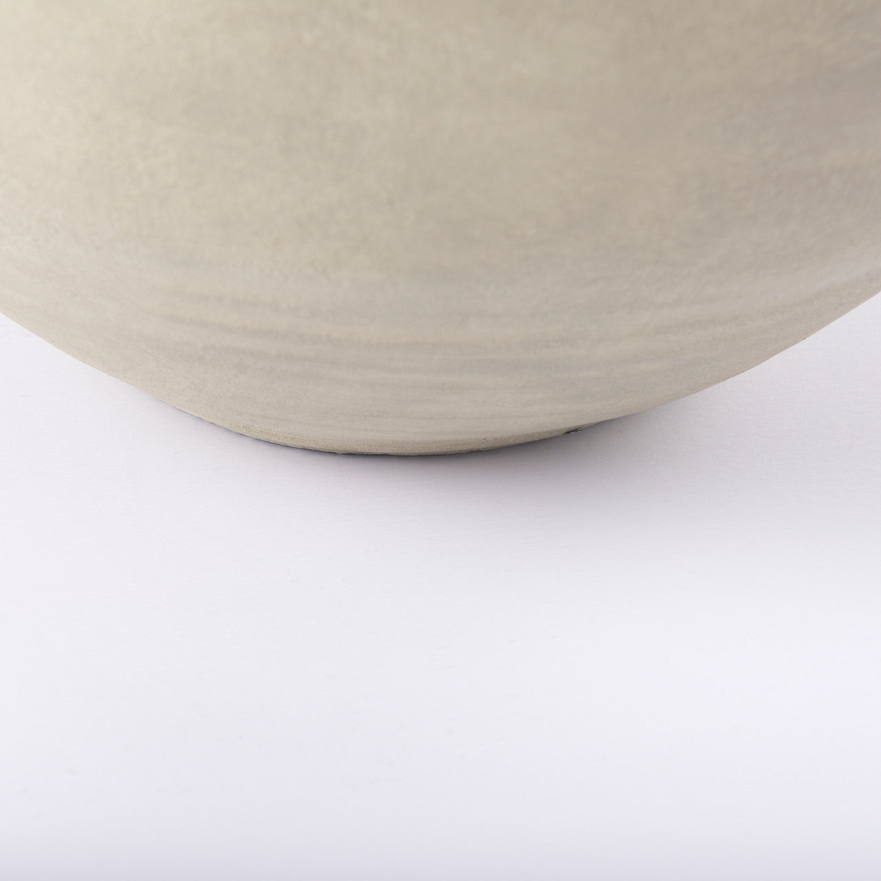 Amos 18.5L x 18.5W x 24.4H White and Dark Beige Color Blocked Ceramic Floor Vase