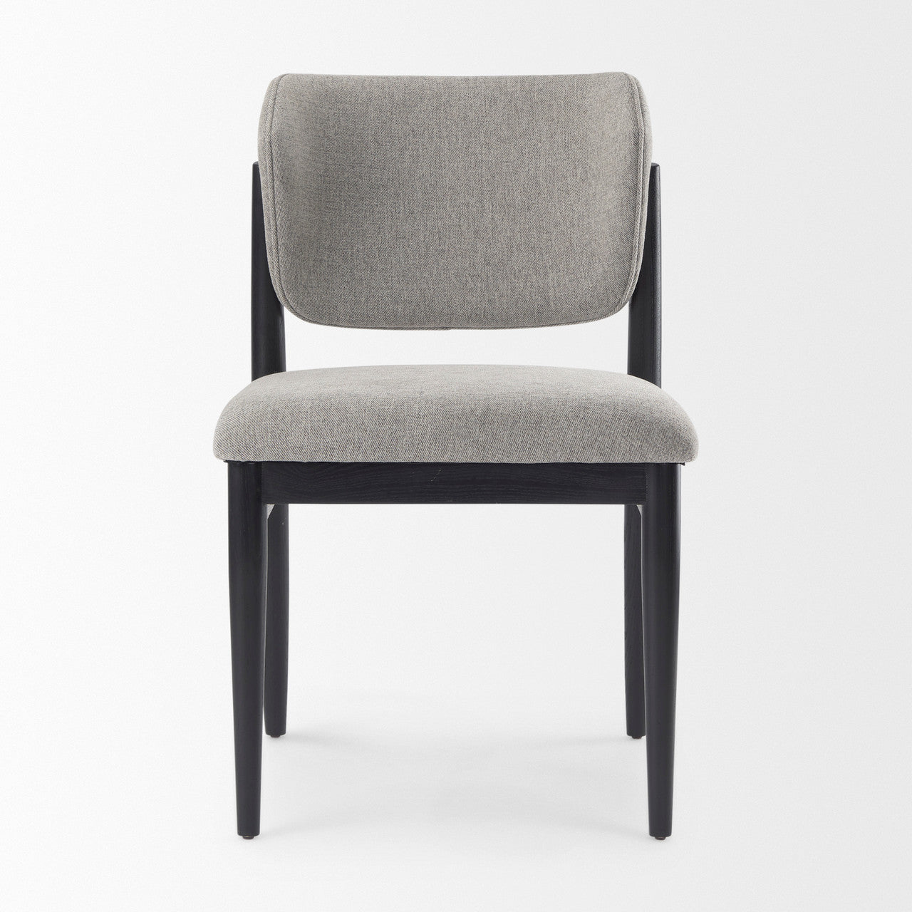 Cline  20.9L x 23.0W x 31.9H Gray Fabric W/Black Wood Dining Chair