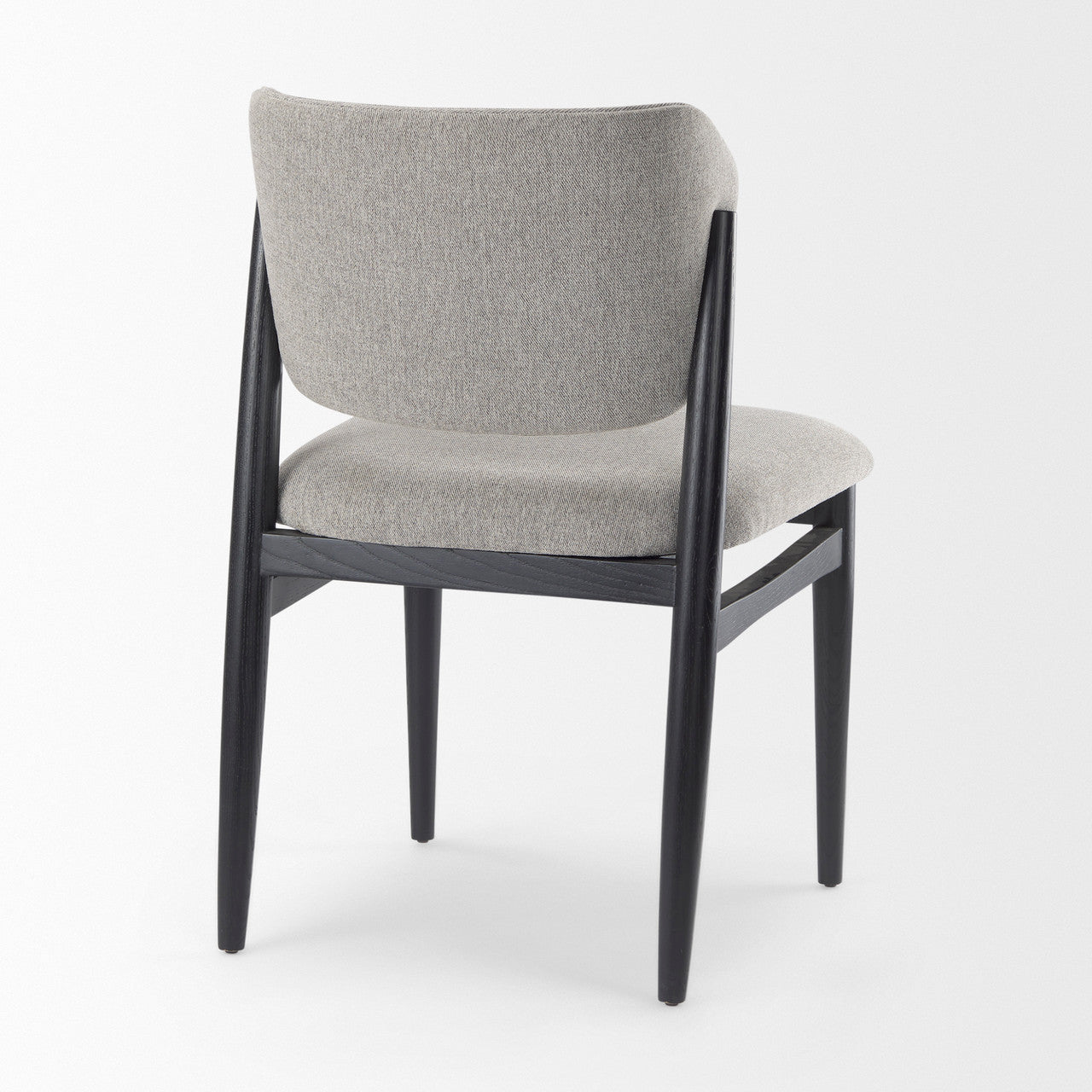 Cline  20.9L x 23.0W x 31.9H Gray Fabric W/Black Wood Dining Chair
