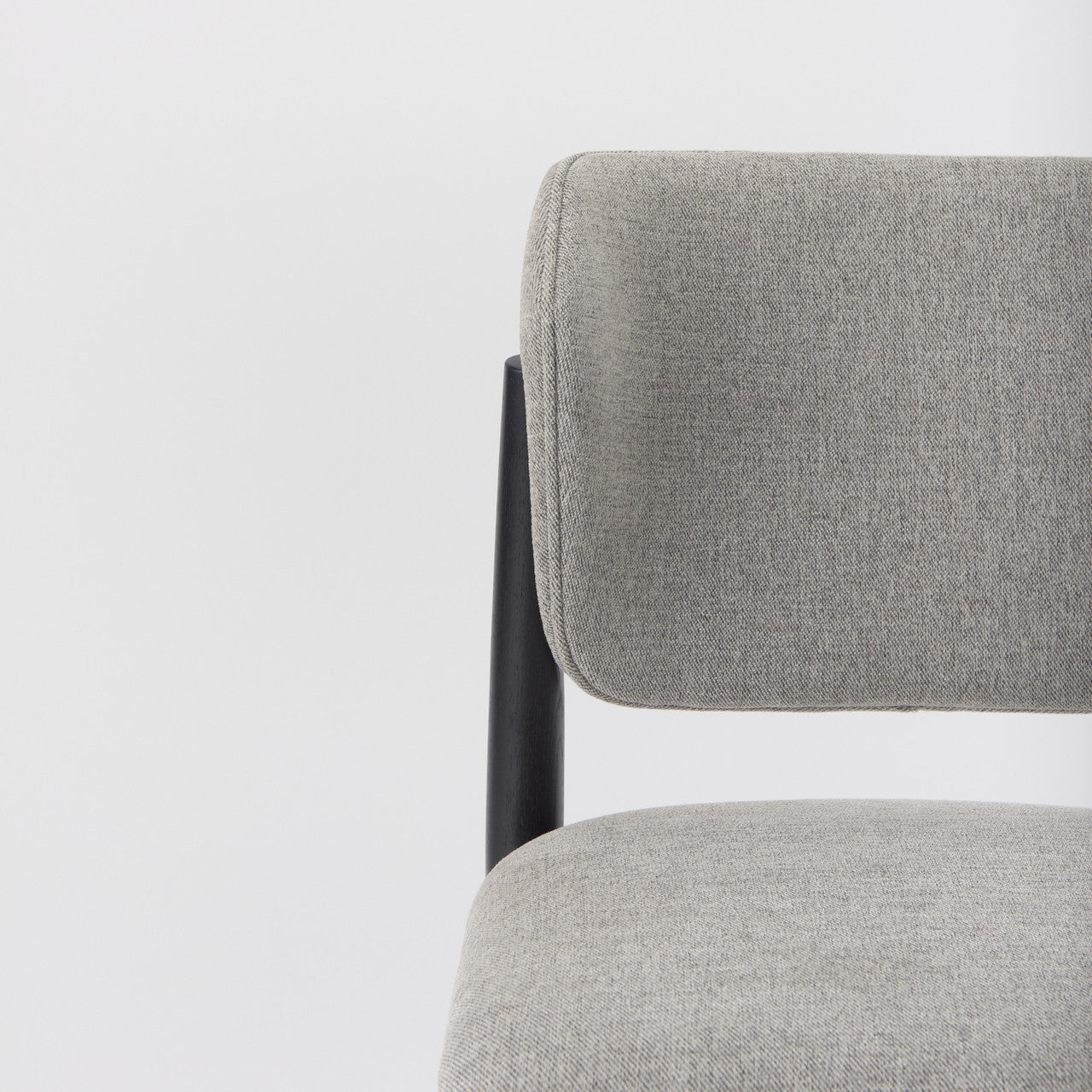 Cline  20.9L x 23.0W x 31.9H Gray Fabric W/Black Wood Dining Chair