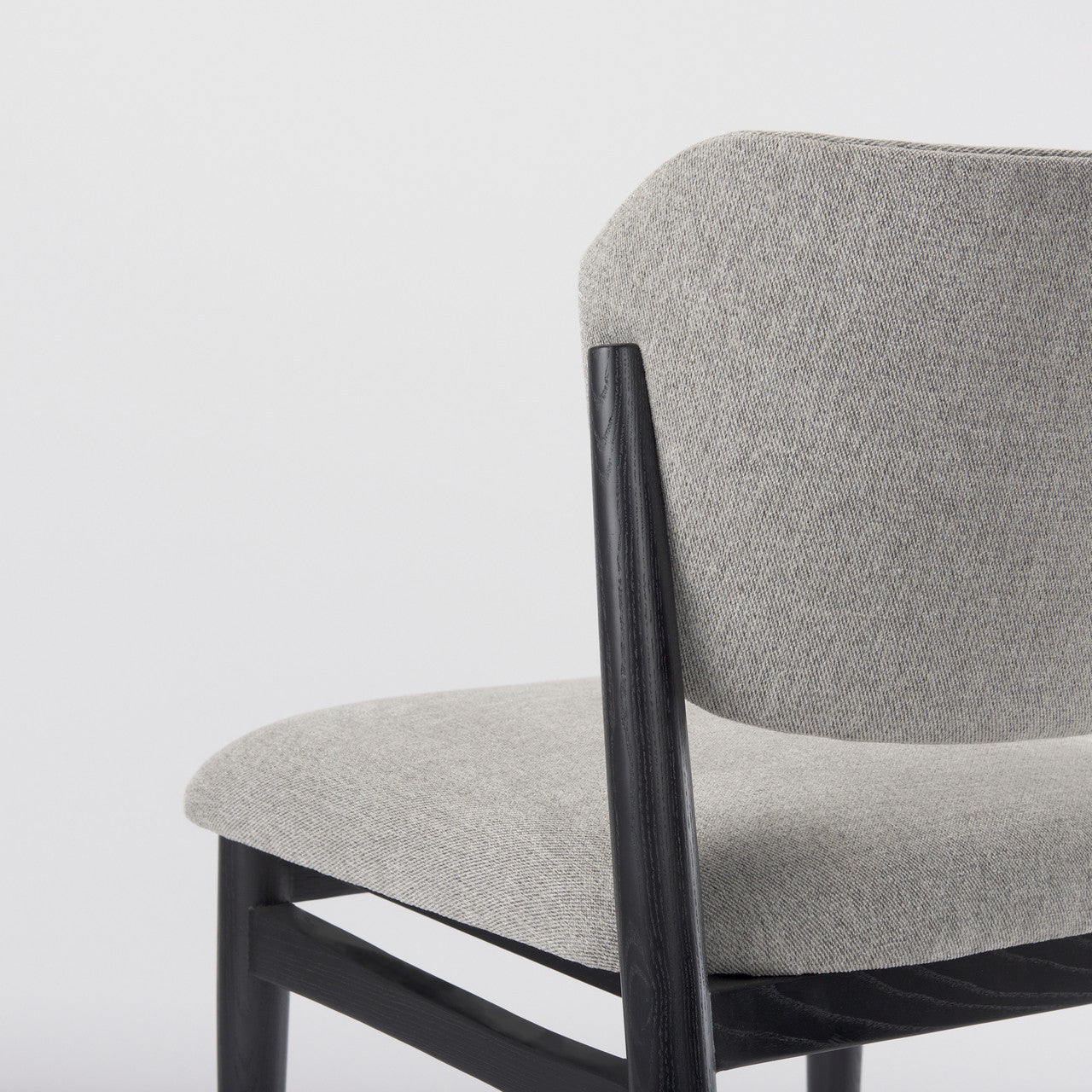 Cline  20.9L x 23.0W x 31.9H Gray Fabric W/Black Wood Dining Chair