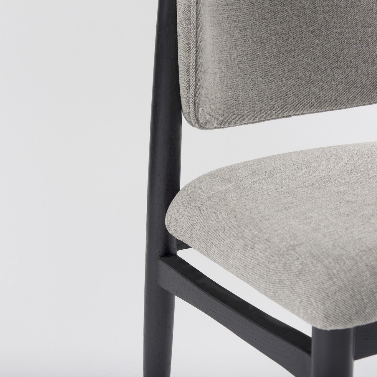 Cline  20.9L x 23.0W x 31.9H Gray Fabric W/Black Wood Dining Chair