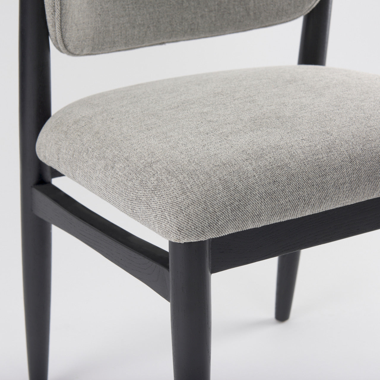 Cline  20.9L x 23.0W x 31.9H Gray Fabric W/Black Wood Dining Chair