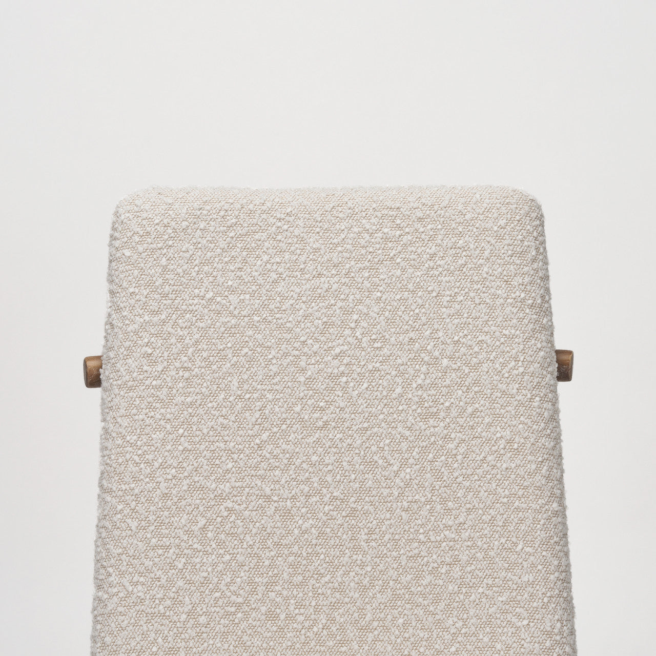 Cavett Cream Boucle Upholstered Seat W/Light Brown Wood Frame Dining Chair