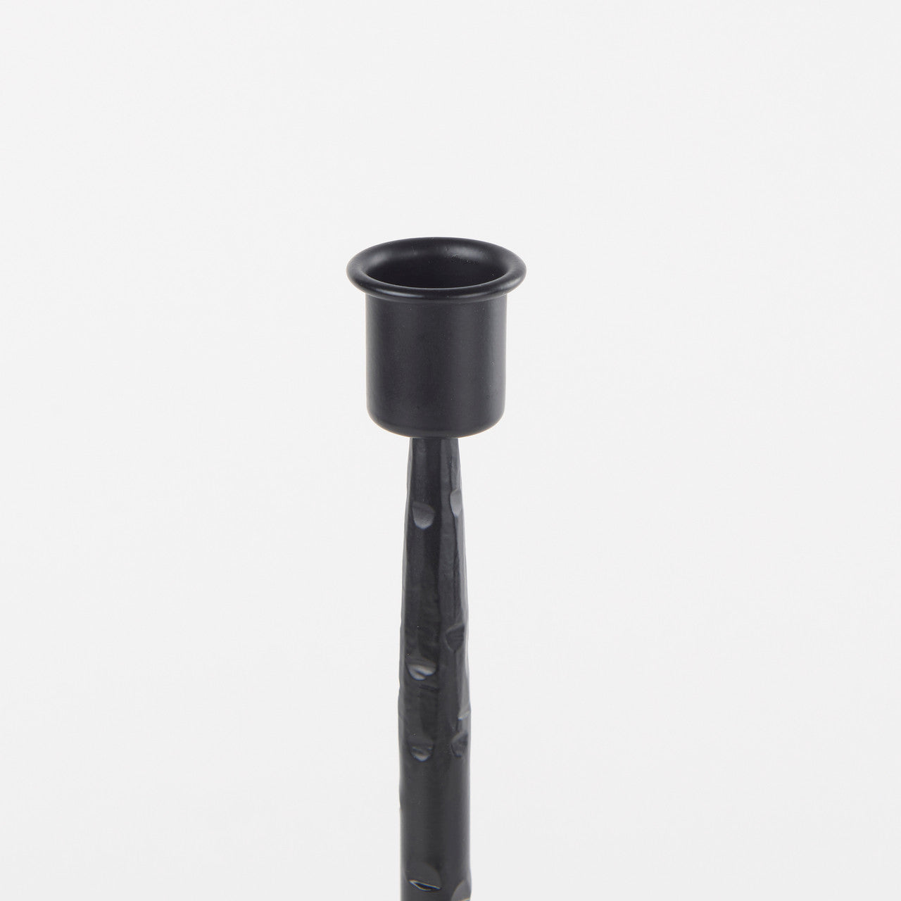Porter 4.5L x 4.5W x 12.0H Small Black Iron Candle Holder