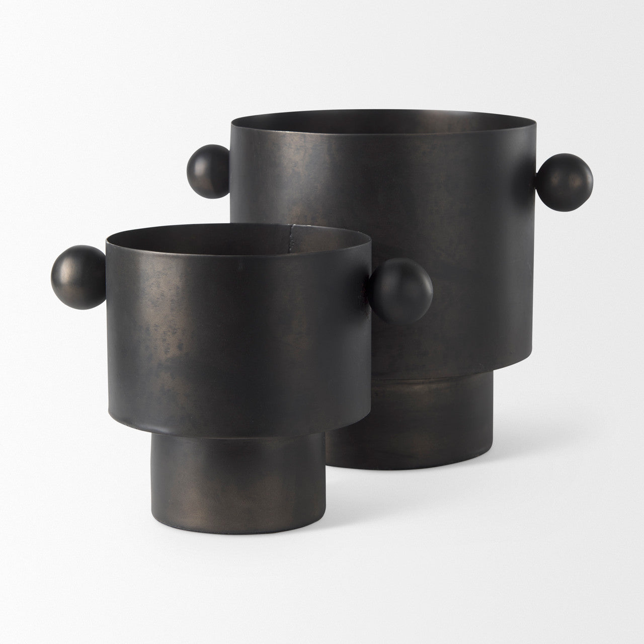 Juno 6.5H Medium Black Iron Vase
