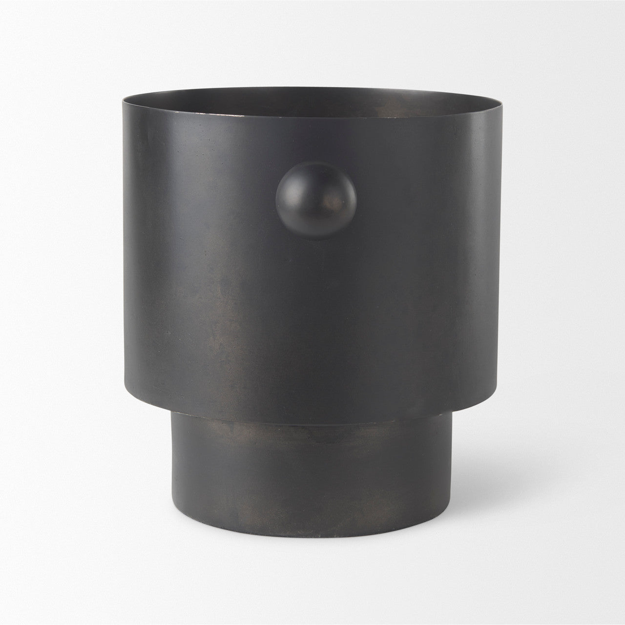 Juno 8.5H Large Black Iron Vase