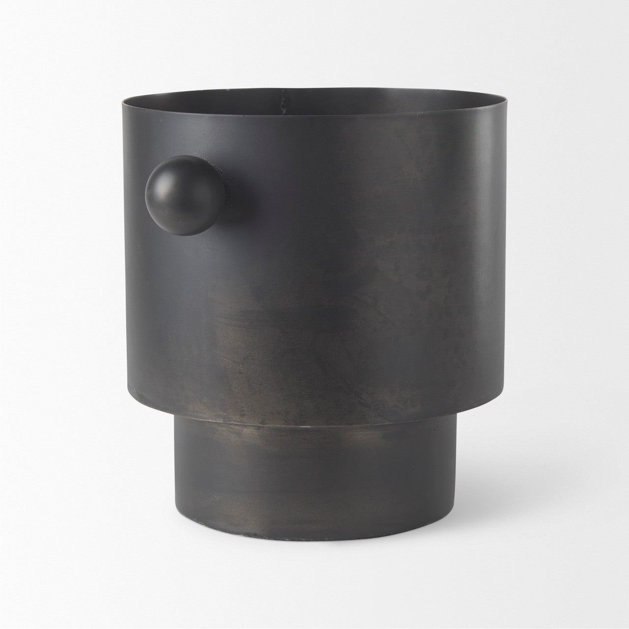 Juno 8.5H Large Black Iron Vase