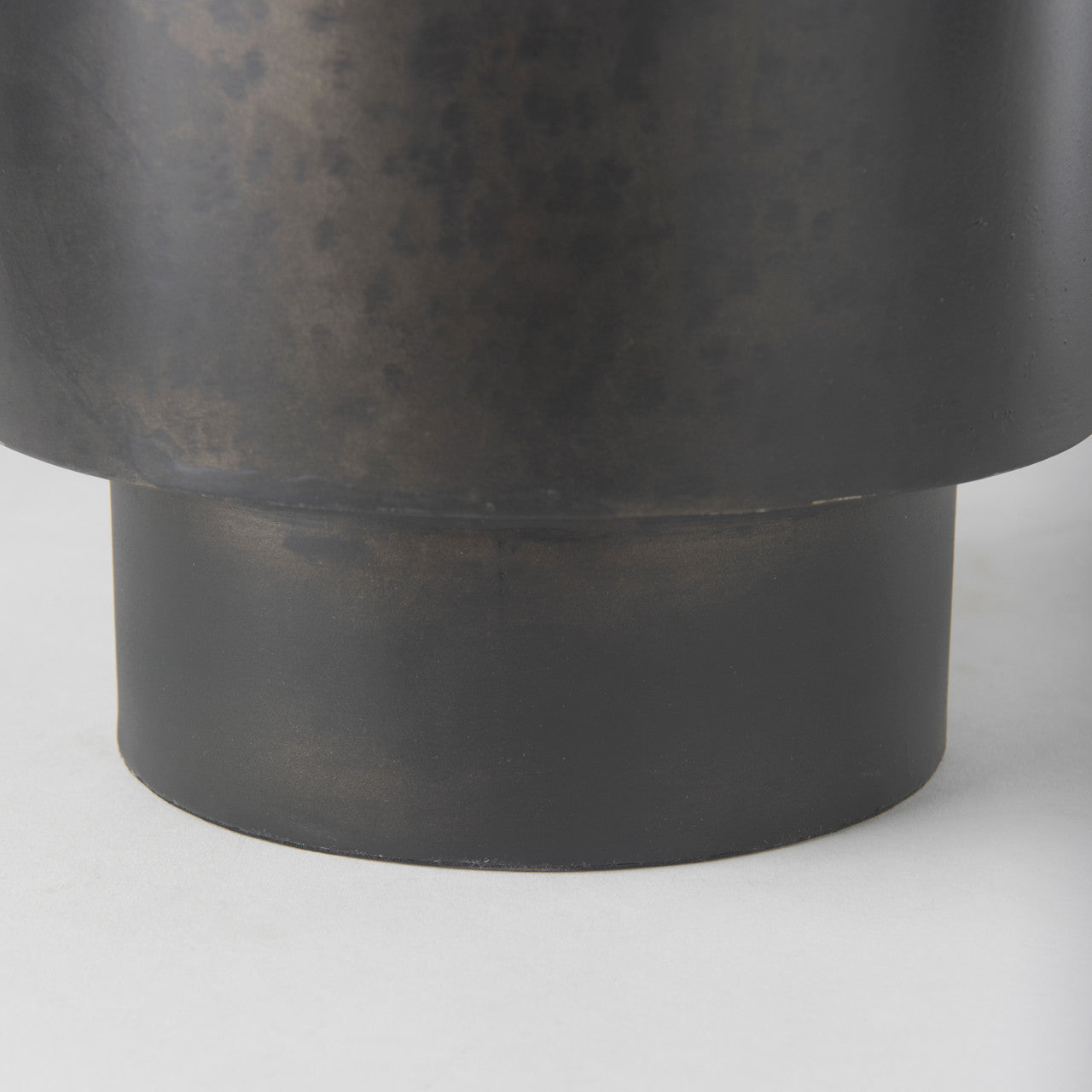 Juno 8.5H Large Black Iron Vase