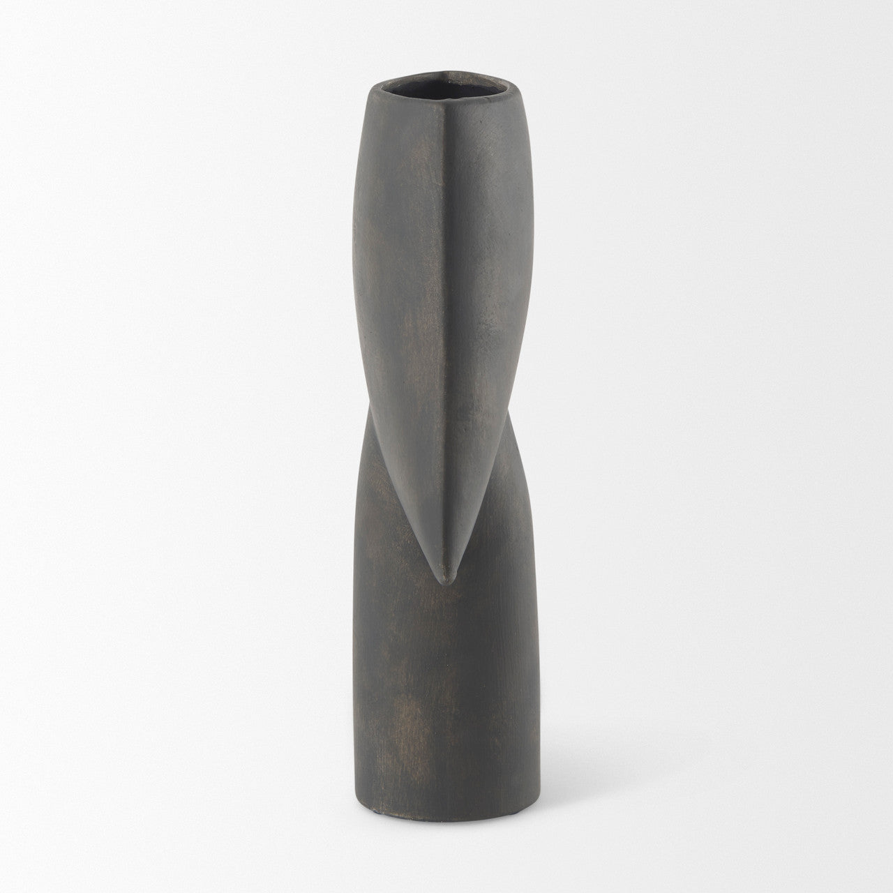 Rylee 13.0H Dark Brown Ceramic Vase
