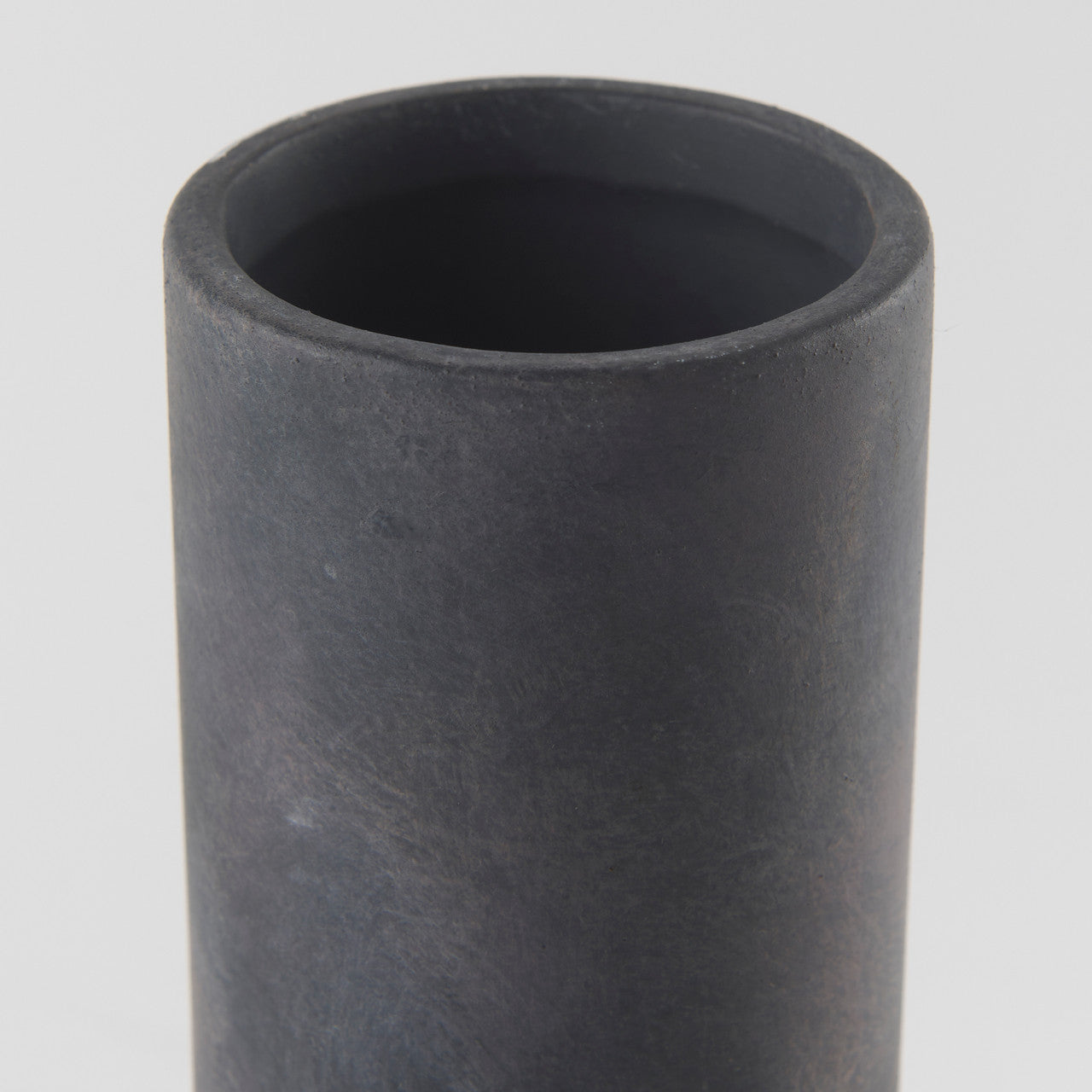 Esme 7.1L x 7.1W x 15.0H Dark Gray Ceramic Vase