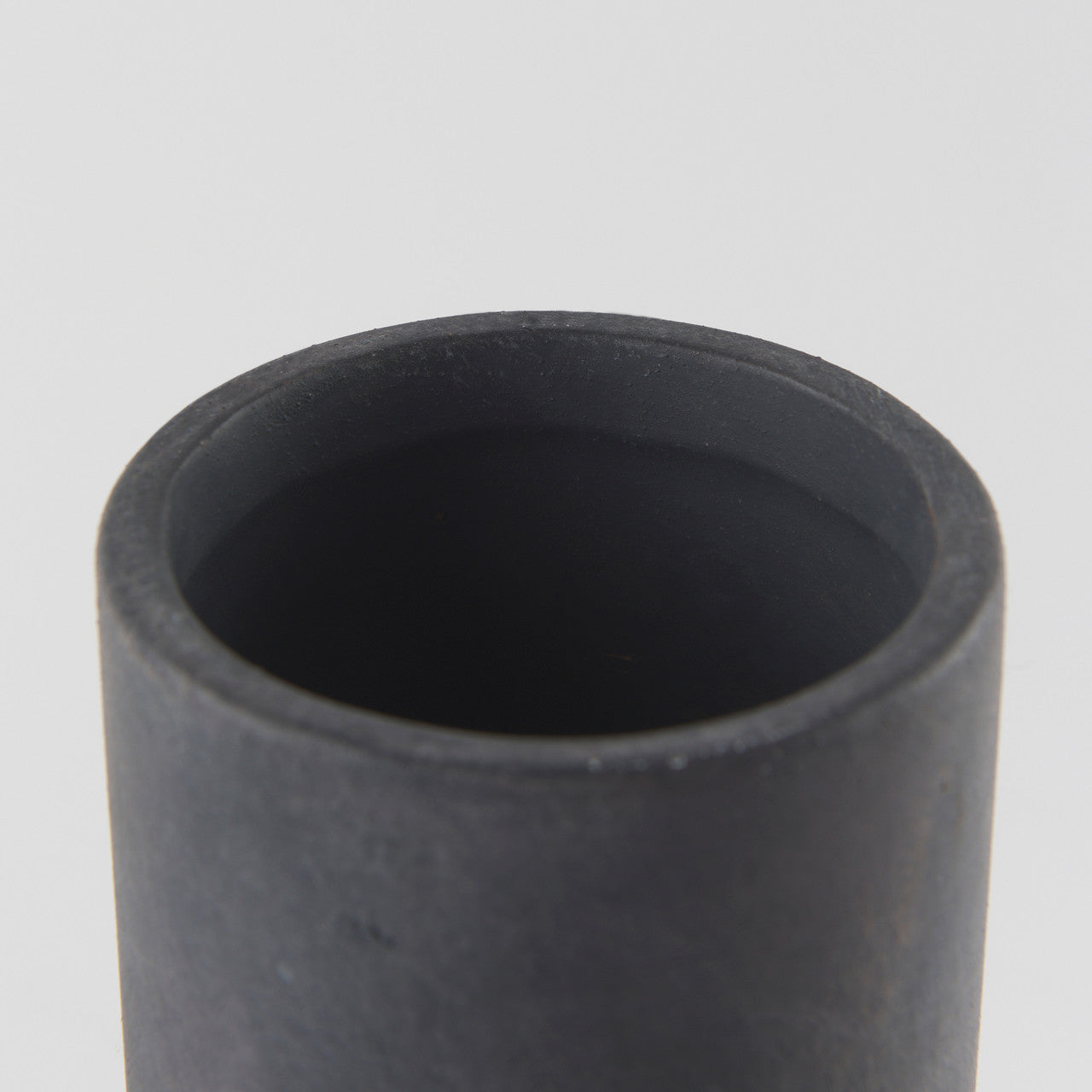 Esme 7.1L x 7.1W x 15.0H Dark Gray Ceramic Vase