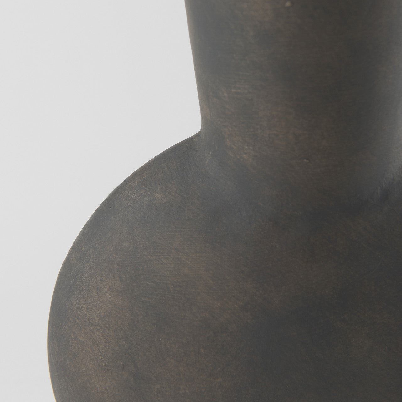 Kaz 8.3L x 3.9W x 16.7H Earthy Brown Ceramic Vase
