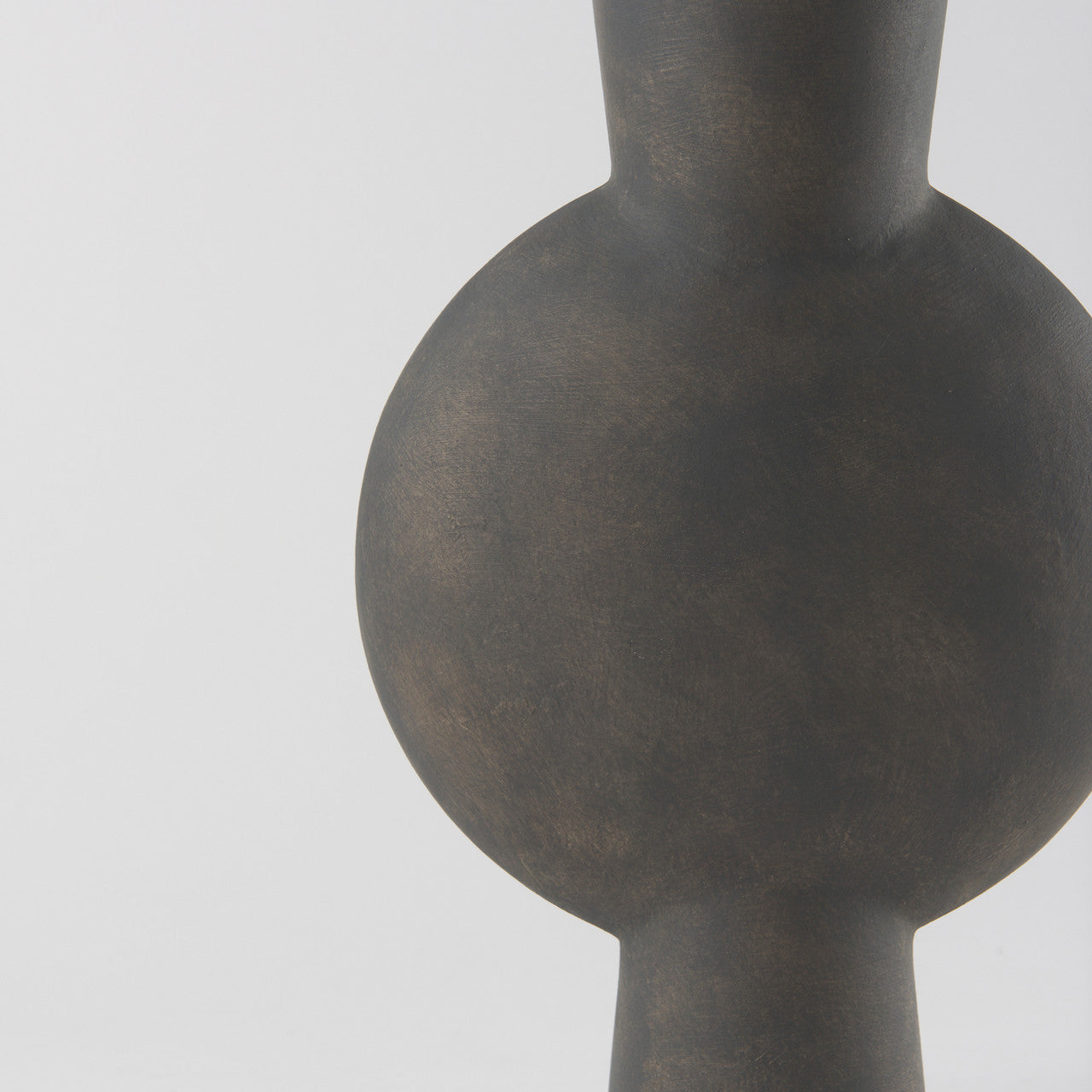 Kaz 8.3L x 3.9W x 16.7H Earthy Brown Ceramic Vase