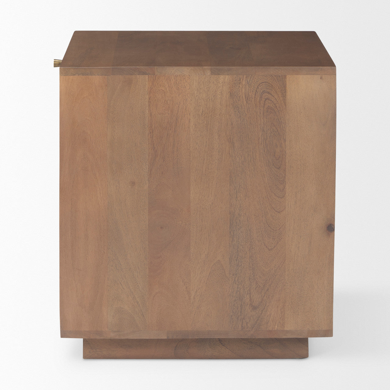 Grier Medium Brown Wood w/ Cane Accent Table