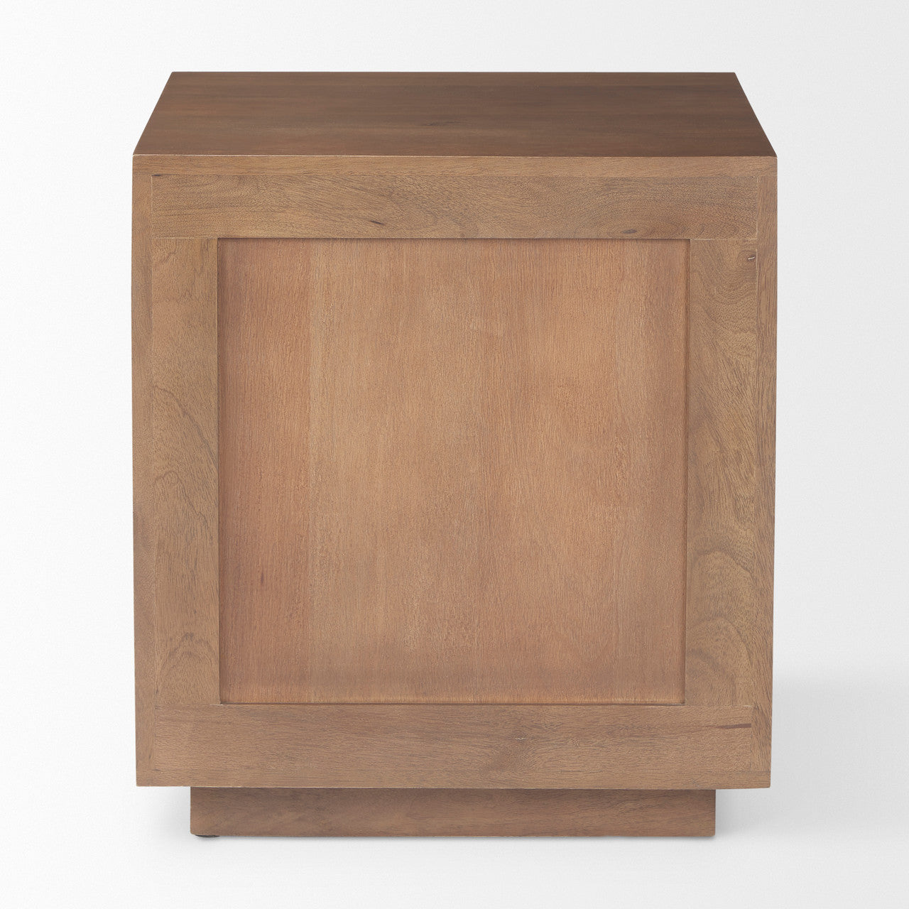 Grier Medium Brown Wood w/ Cane Accent Table