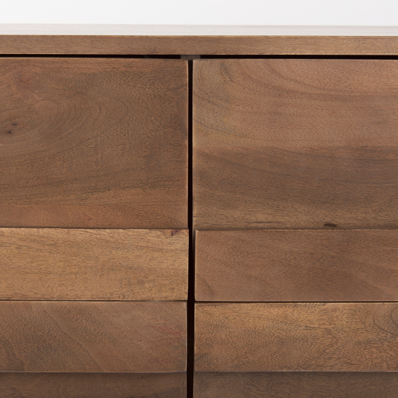 Astrid 71L x 17W x 30.3H Medium Brown Solid Wood 6 Drawer Sideboard