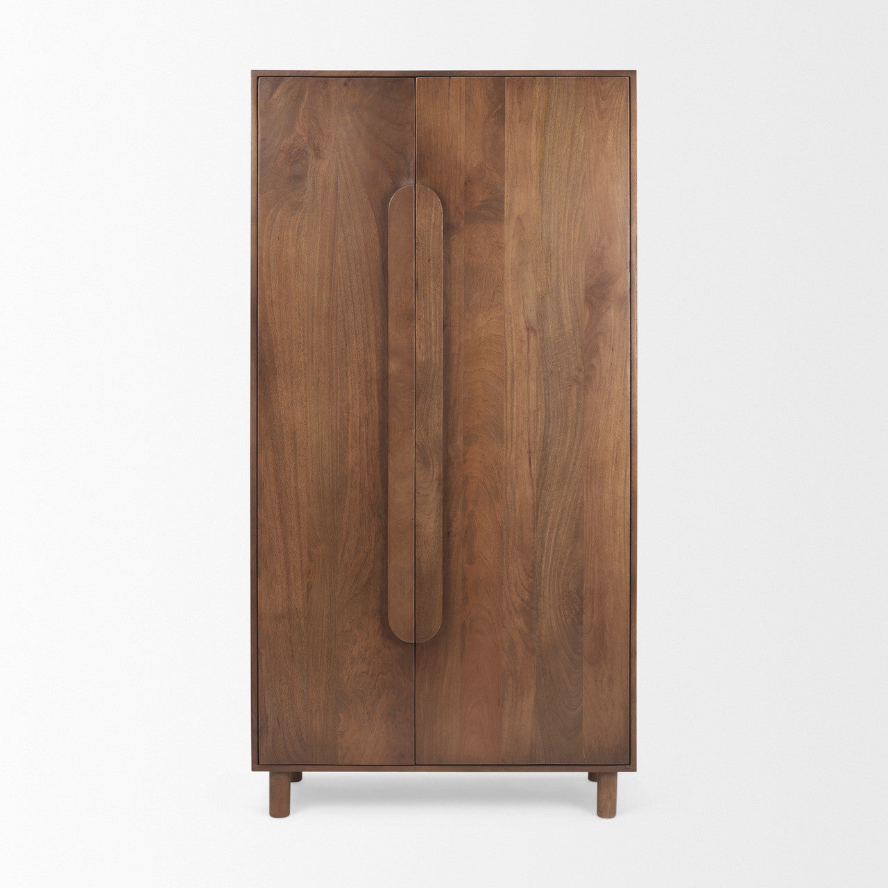 Astrid 36.0L x 17.0W x 70.0H Medium Brown Solid Wood Armoire